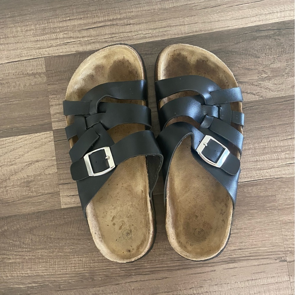 Women’s Black Casual Buckle Sandals